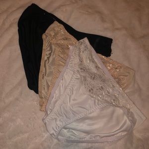 NWOT Vintage Delta Burke High Cut Brief Underwear with Lace Front Detail Size XL